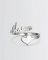 Personalize Your LGBTQIA2S+ Name & Heart Silver Ring -  Silver Ring by BLINGLANE