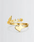 Personalize Your LGBTQIA2S+ Name & Heart Silver Ring -  Silver Ring by BLINGLANE