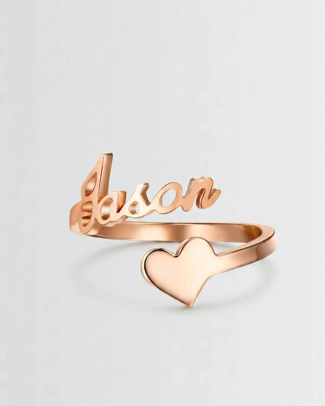Personalize Your LGBTQIA2S+ Name &amp; Heart Silver Ring -  Silver Ring by BLINGLANE