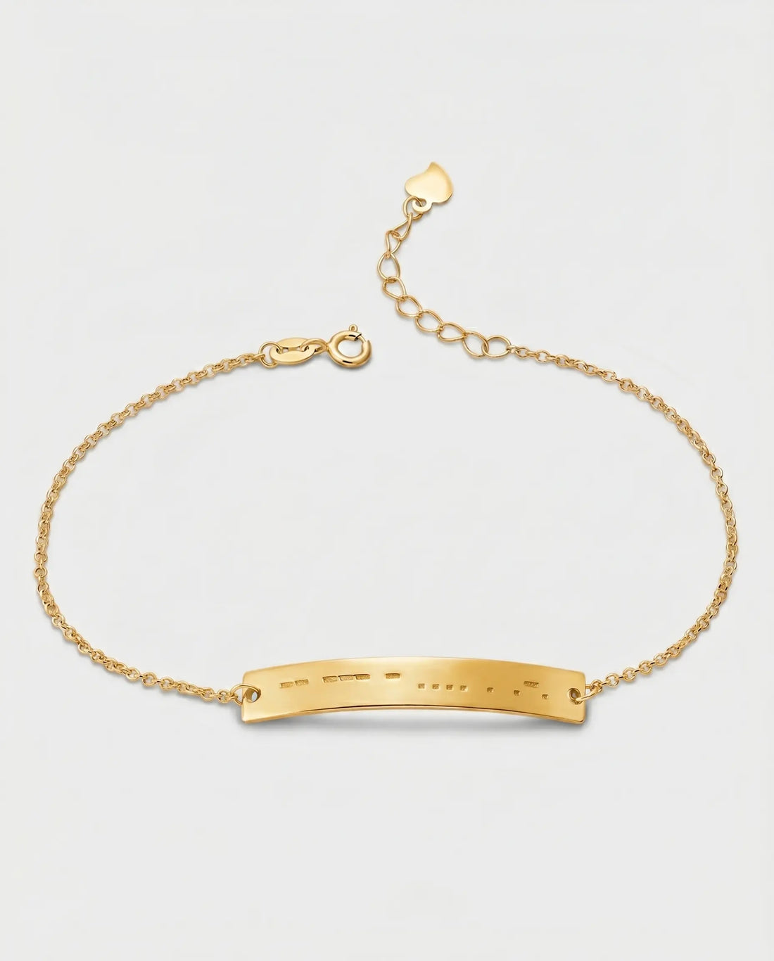 Personalize Your Morse Code Bar Bracelet -  Silver Bracelet by BLINGLANE