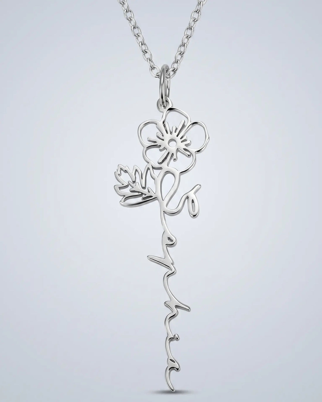 Personalize Your Name &amp; Birth Flower Necklace-Tailor -  Fashion Necklace by BLINGLANE