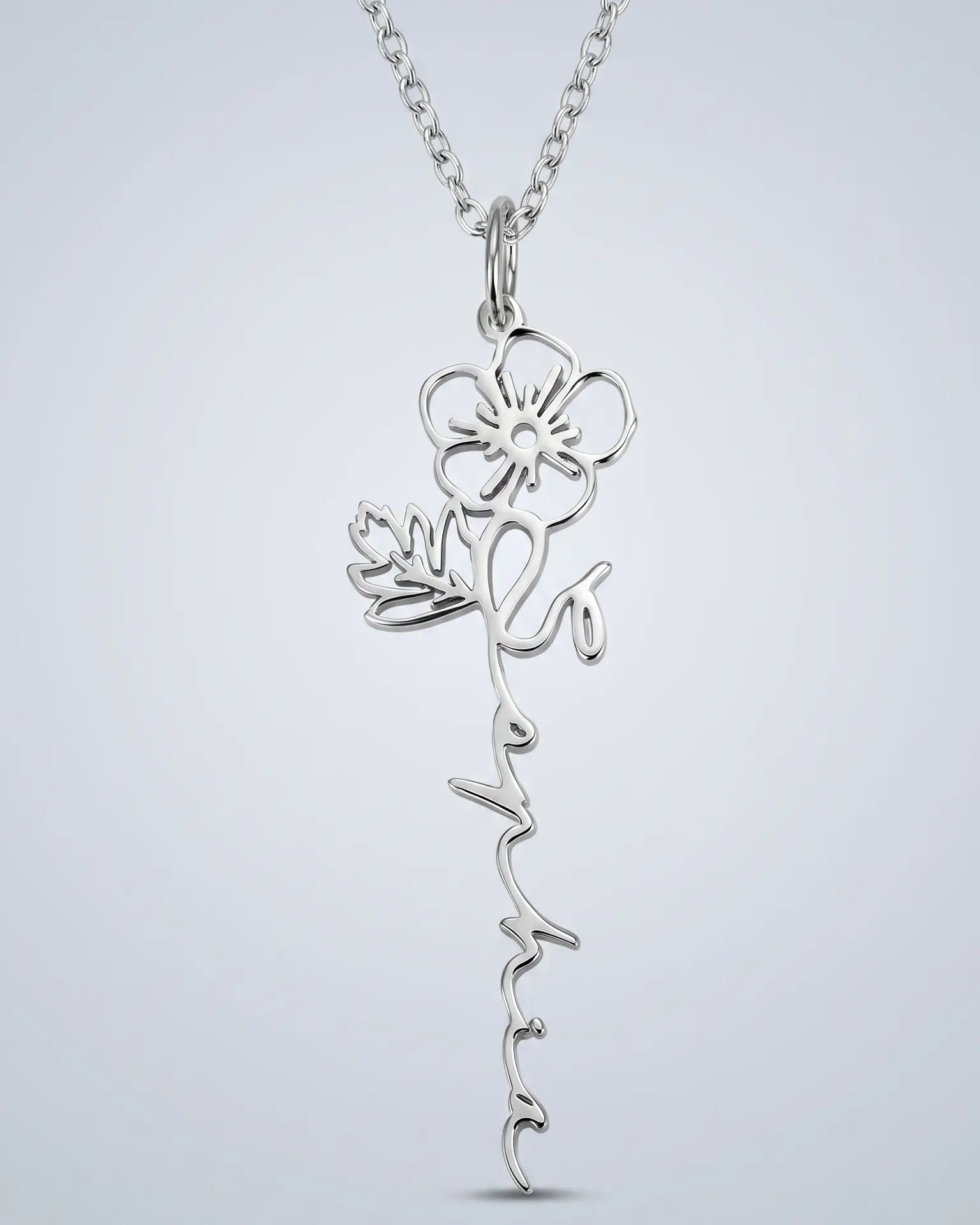 Personalize Your Name &amp; Birth Flower Necklace-Tailor -  Fashion Necklace by BLINGLANE