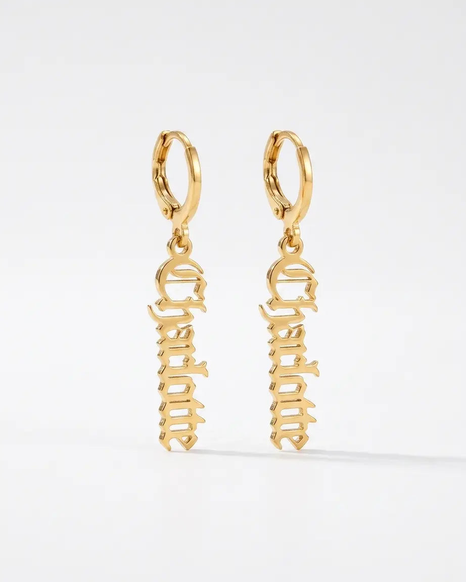 Personalize Your Name Earrings- Tailor - Fashion Earrings by BLINGLANE