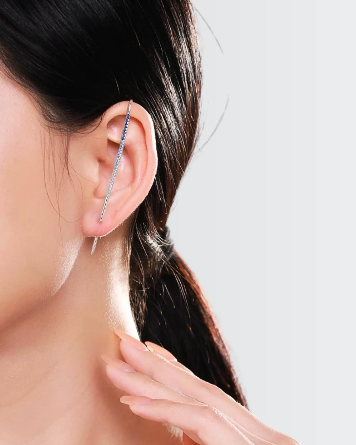 Pin It Girl Elite Ear Pin -  Silver Earrings by BLINGLANE