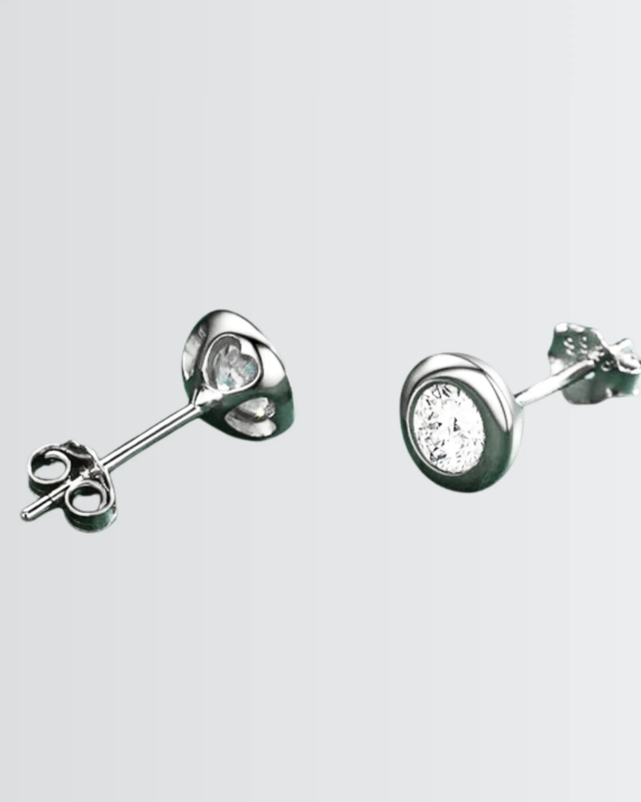 Purely Polished Minimal Studs -  Silver Earrings by BLINGLANE