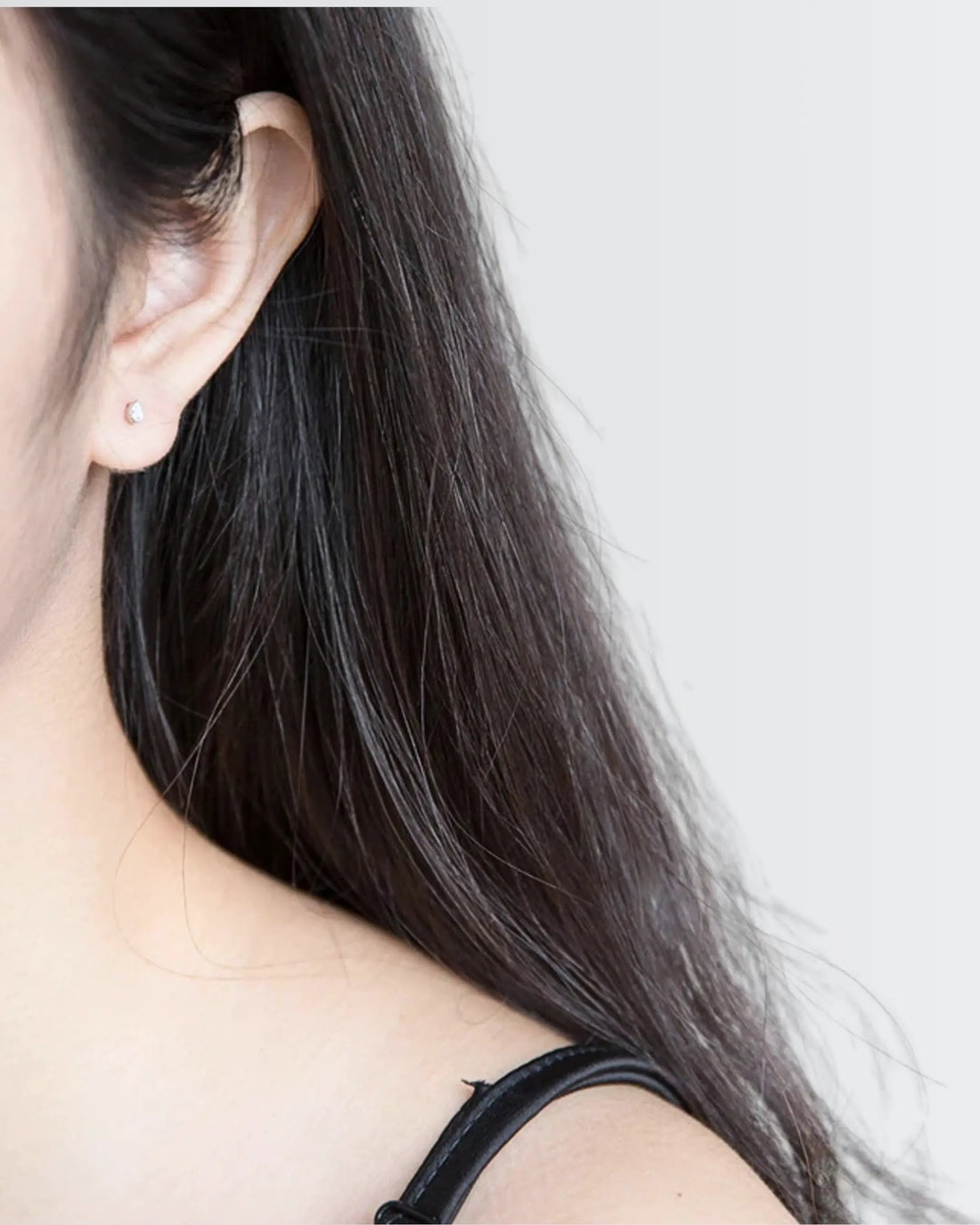 Radiant Teardrop Mini Studs -  Silver Earrings by BLINGLANE