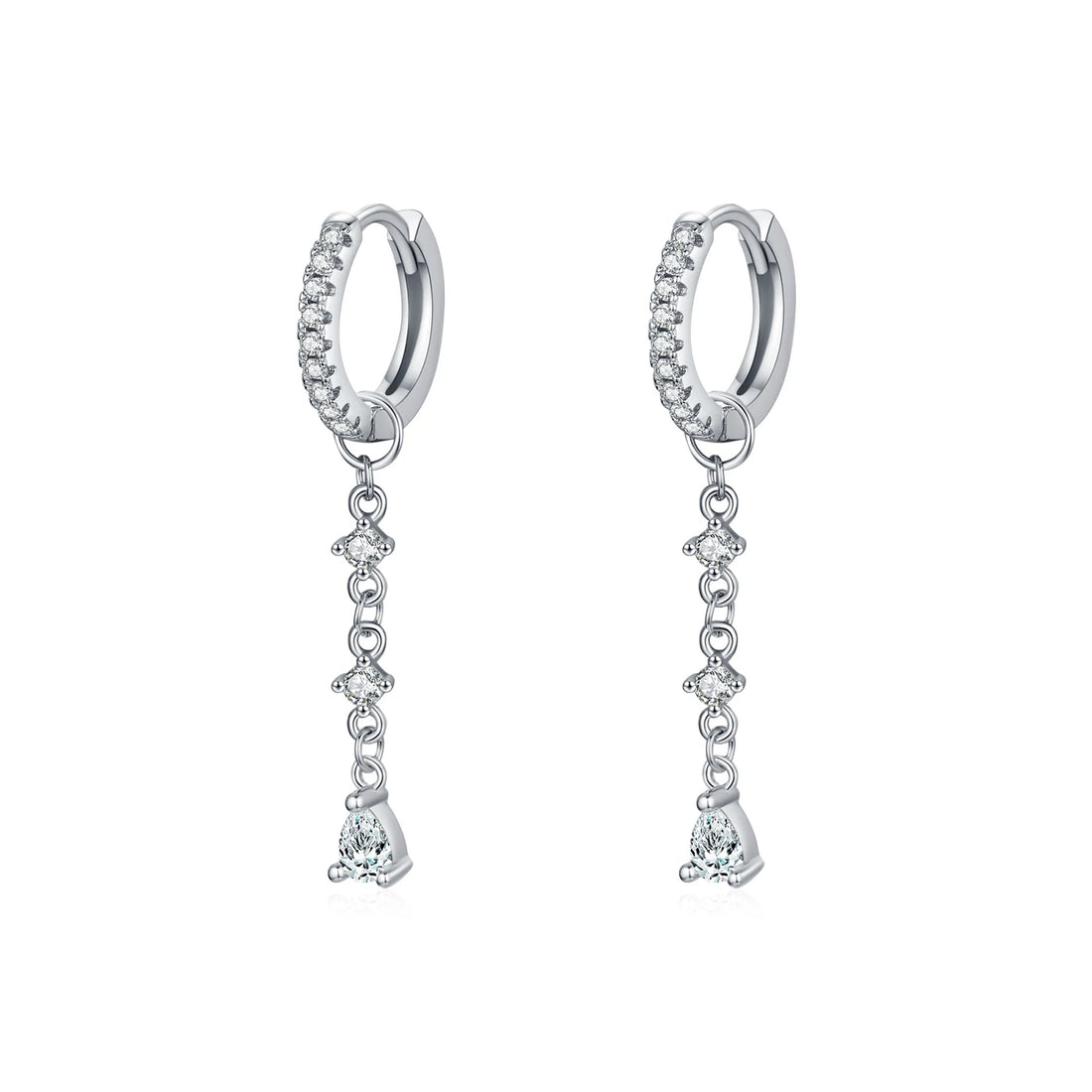 Dazzle Drops Hoop Earrings