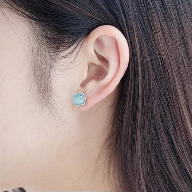 Silver Splash Minimal Studs