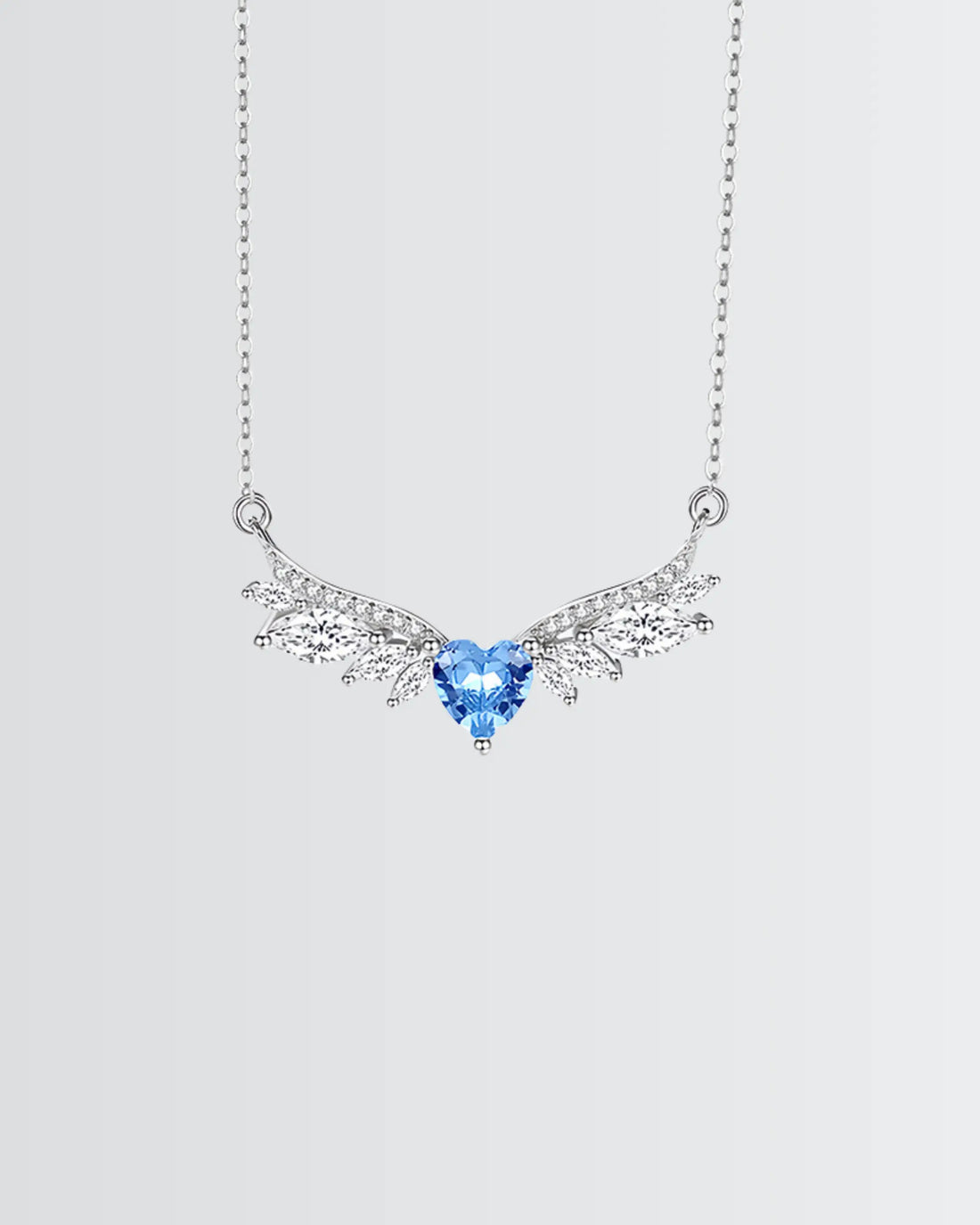 Sapphire Skies Elegant Necklace -  Silver Necklace by BLINGLANE