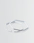 Schematic Hexagon Hoops -  Silver Earrings by BLINGLANE