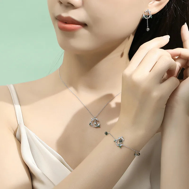 Forest Flow Tassel Earrings