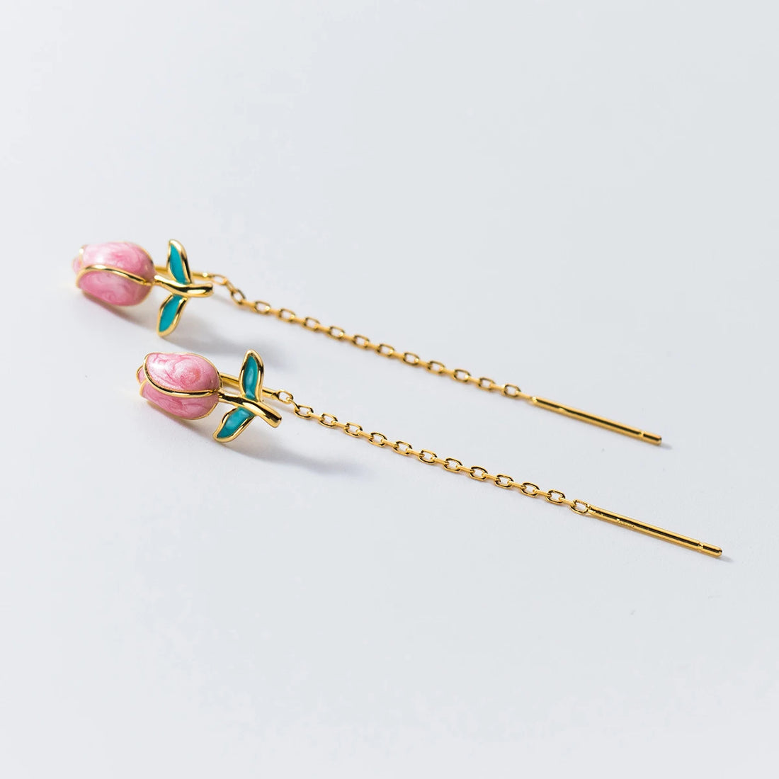 Tulip Reimagined Chain Earrings