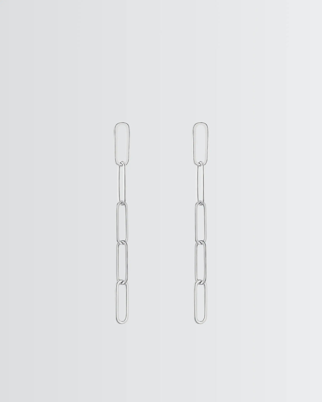 Shimmer Series Link Earrings -  Silver Earrings by BLINGLANE