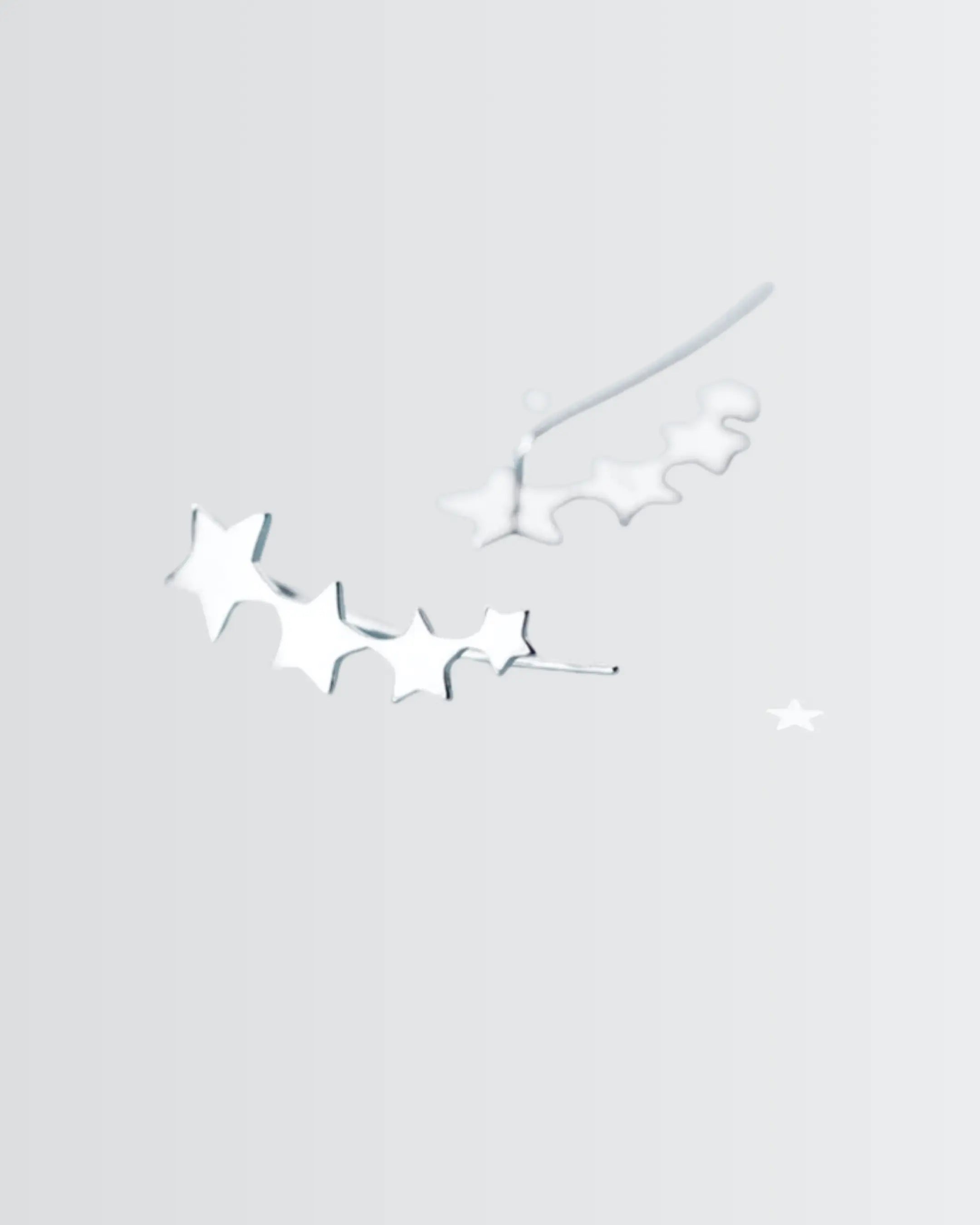 Shooting Stars Ear Climbers -  Silver Earrings by BLINGLANE