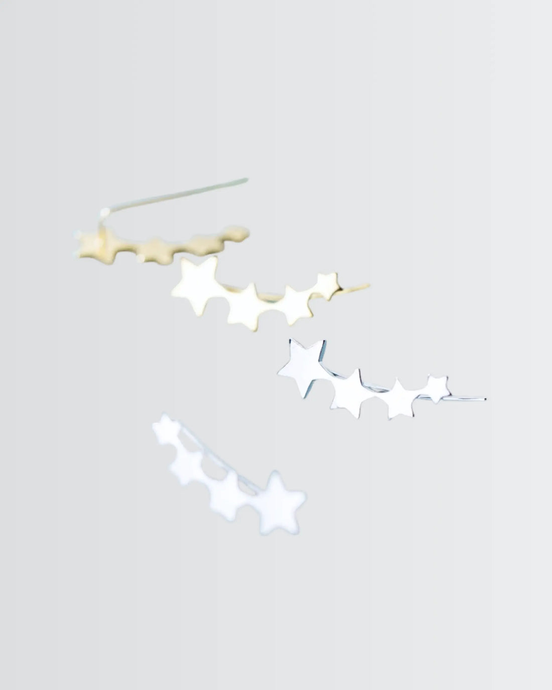 Shooting Stars Ear Climbers -  Silver Earrings by BLINGLANE