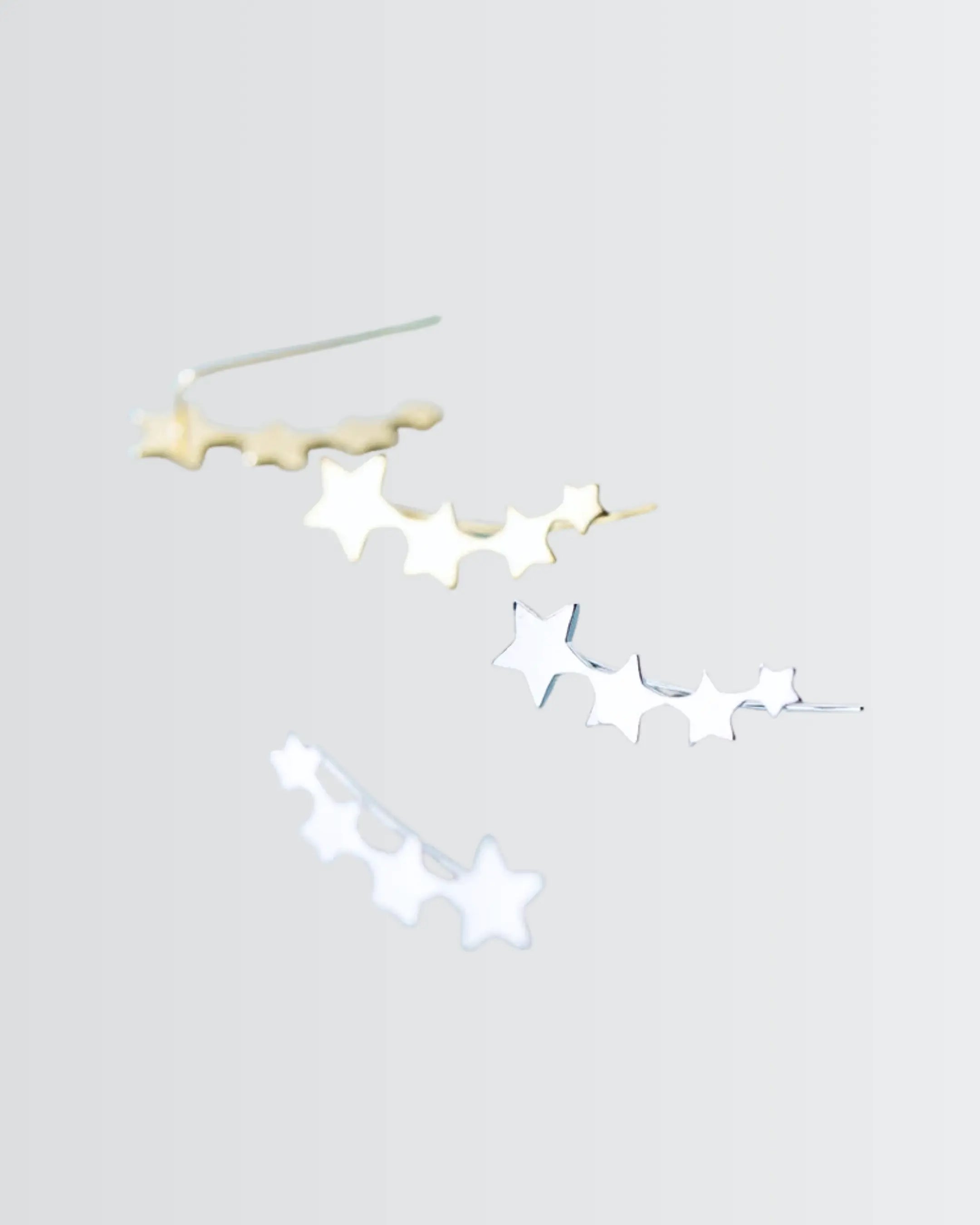 Shooting Stars Ear Climbers -  Silver Earrings by BLINGLANE