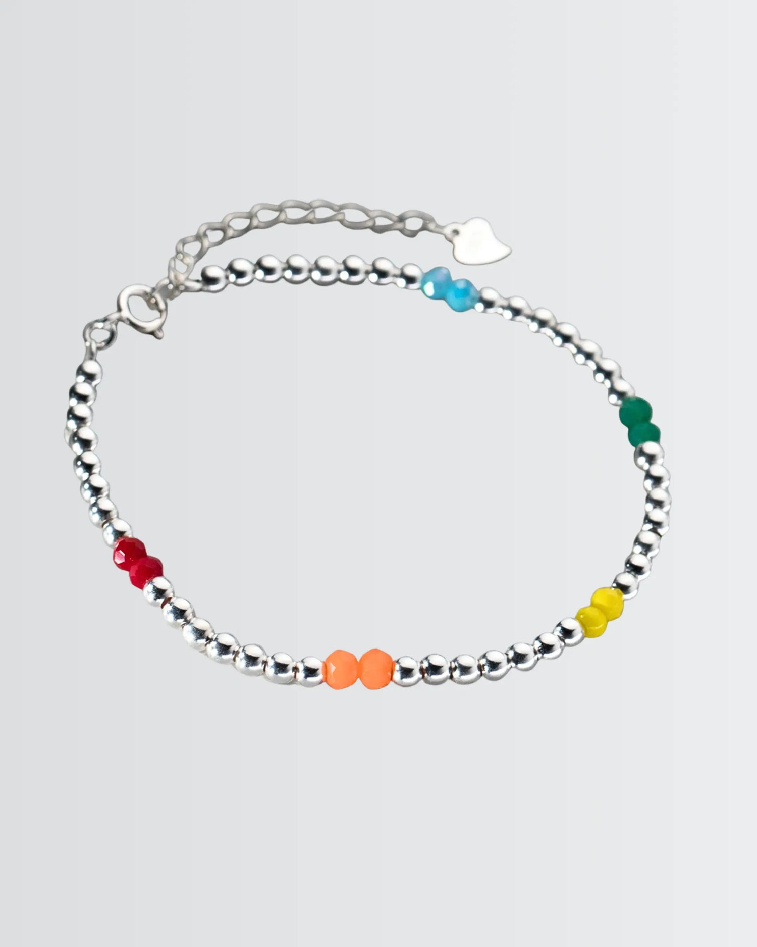 Silver Glow Beads Bracelet -  Silver Bracelet by BLINGLANE