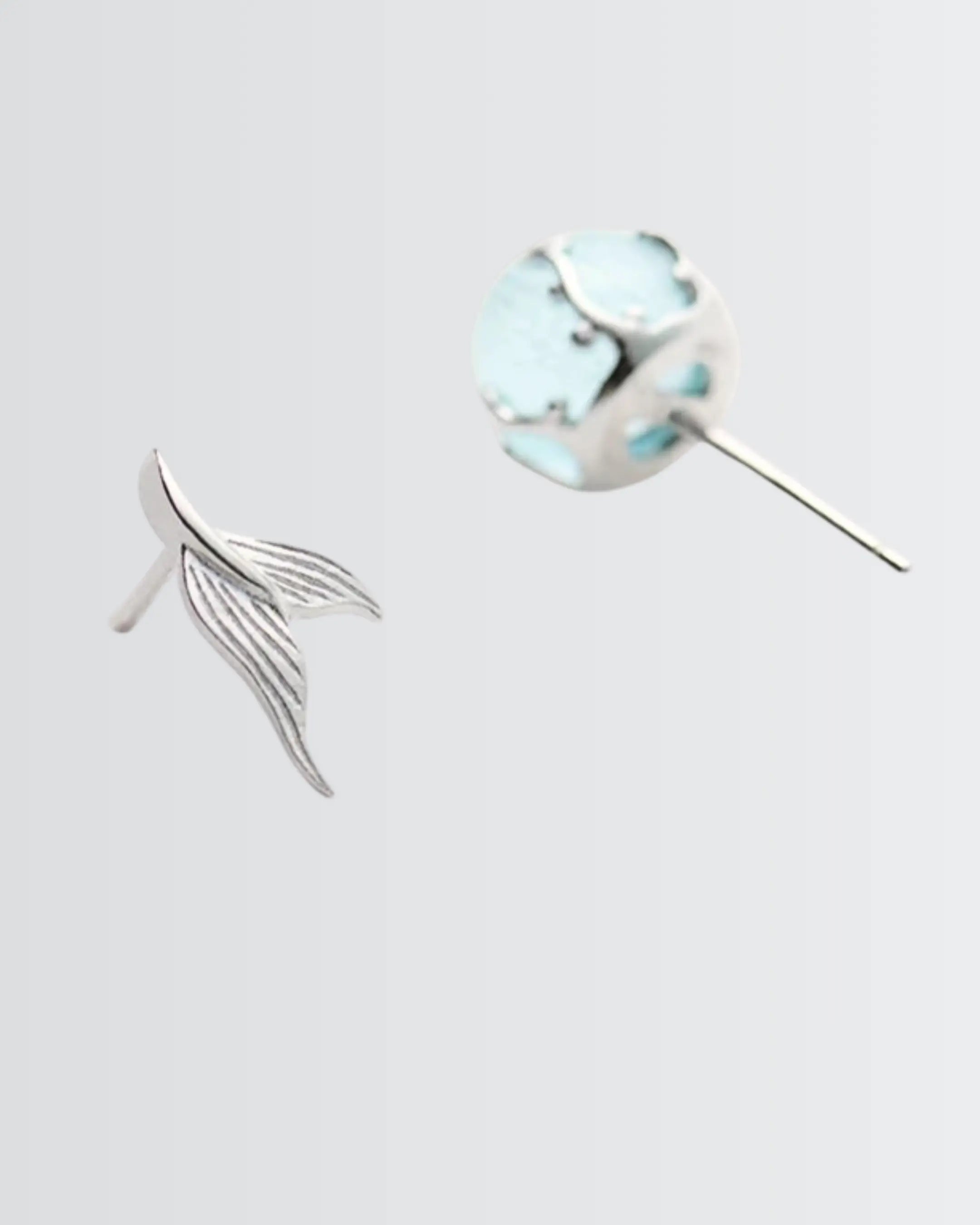 Silver Splash Minimal Studs -  Silver Earrings by BLINGLANE