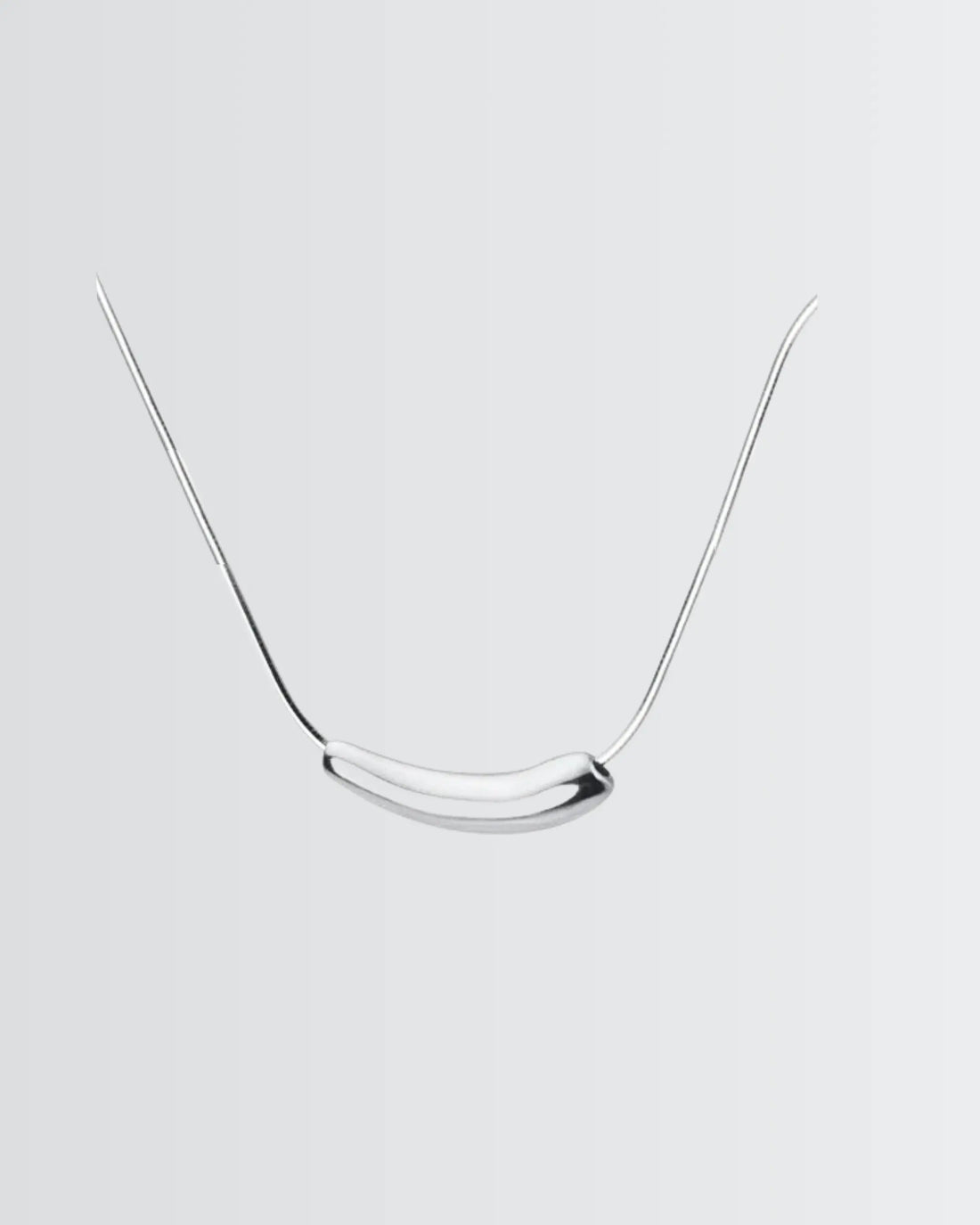 Sleek Radiance Necklace -  Silver Necklace by BLINGLANE