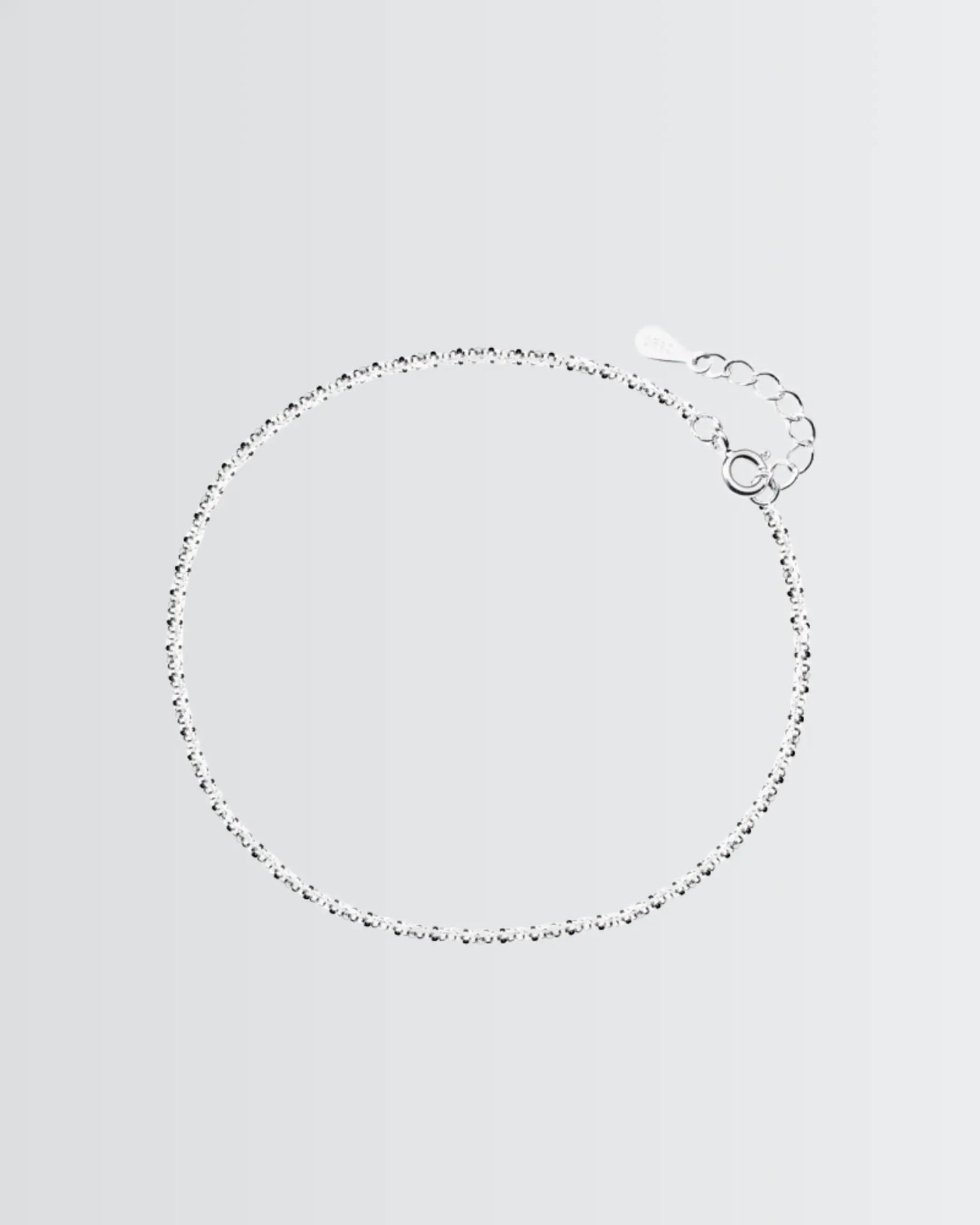 Sleek Strand Minimal Anklet -  Silver Anklet by BLINGLANE
