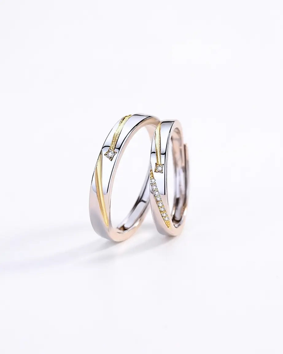 Starlit Promise Forever Love Bands -  Silver Ring by BLINGLANE