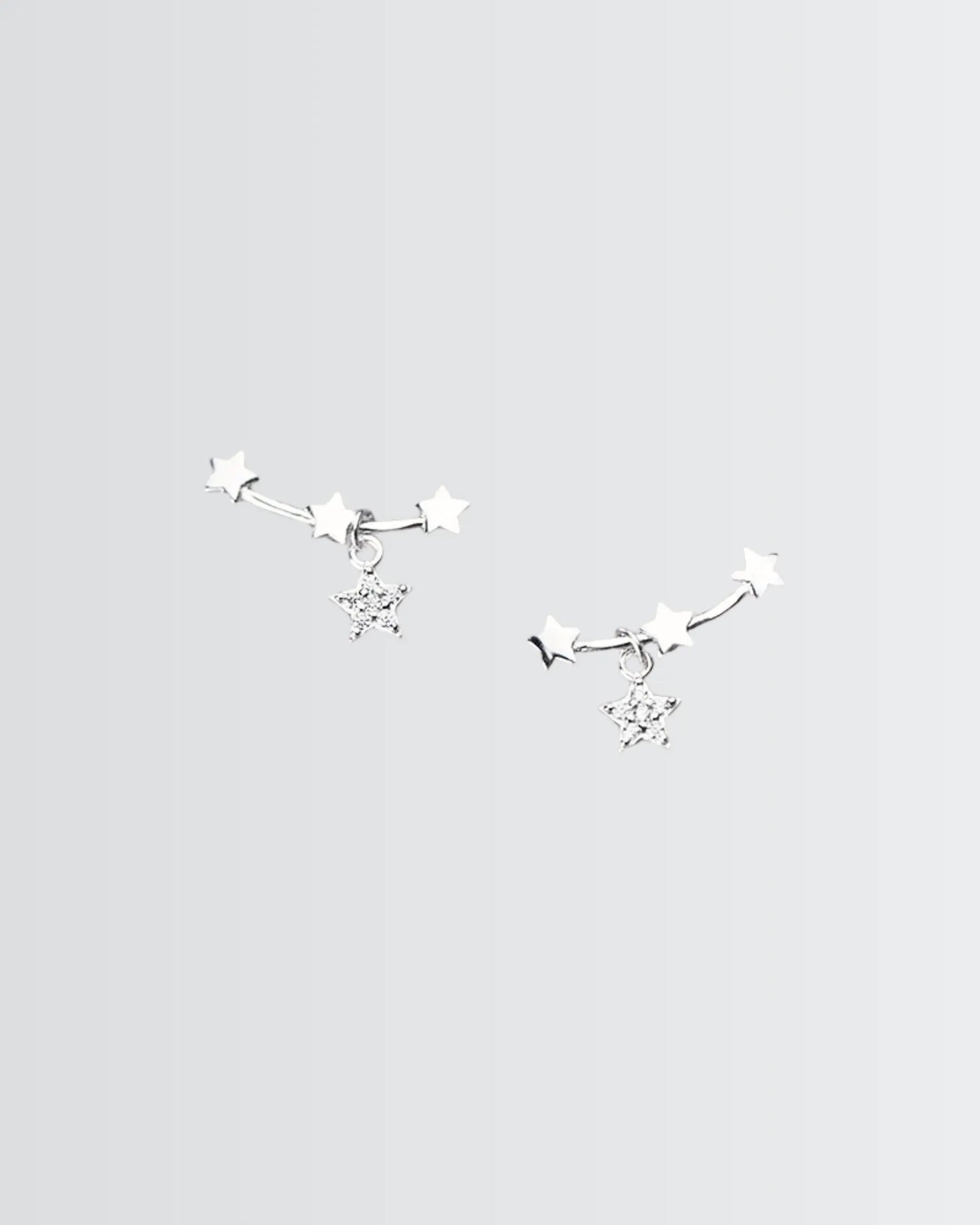 Starlite Minimal Studs -  Silver Earrings by BLINGLANE