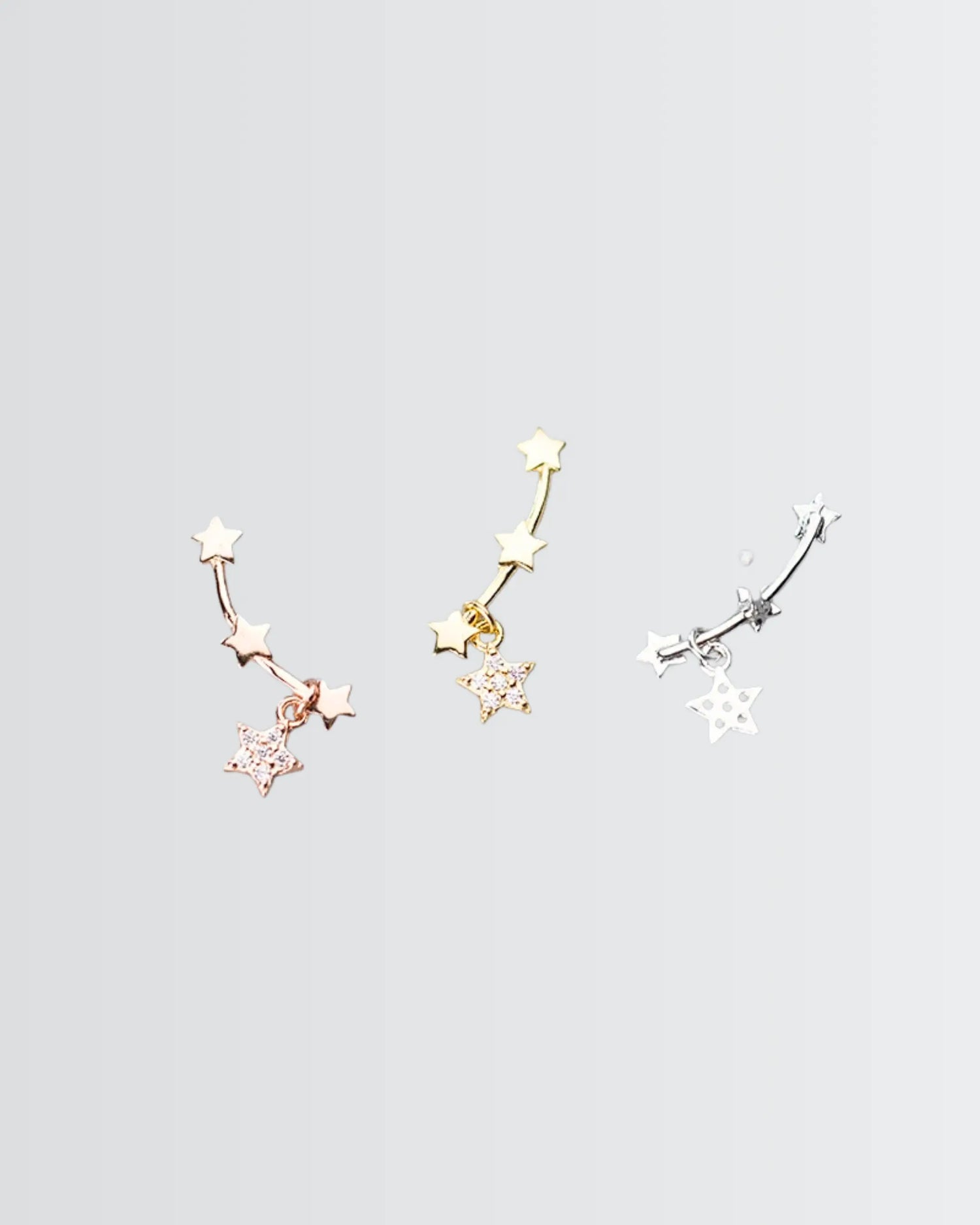 Starlite Minimal Studs -  Silver Earrings by BLINGLANE