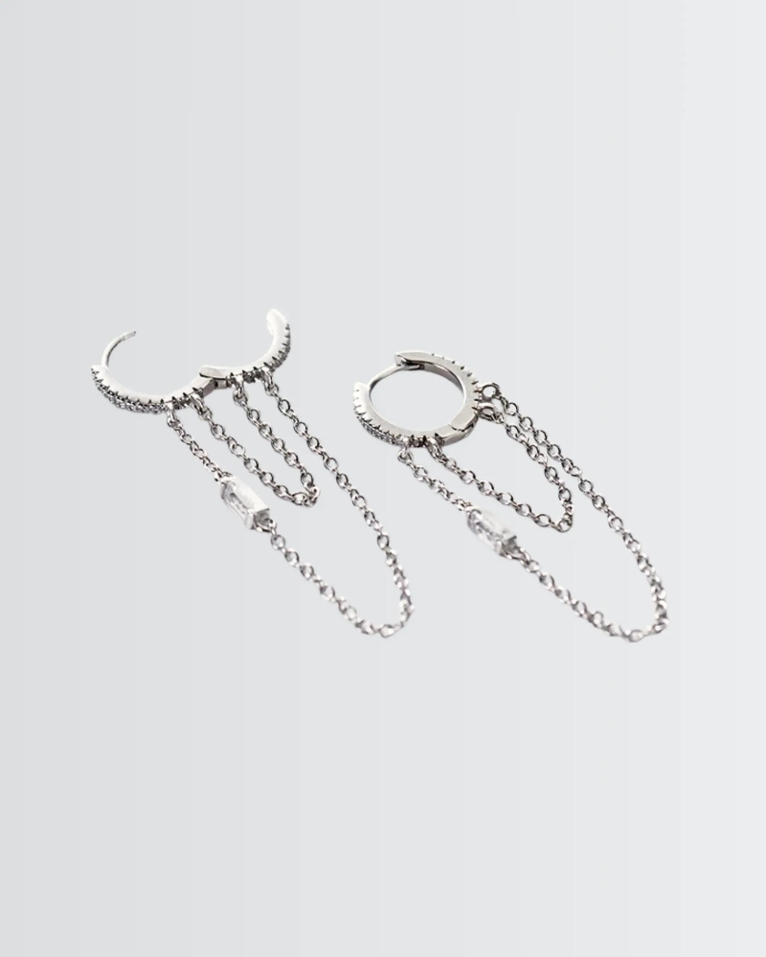 Statement Swing Earrings -  Silver Earrings by BLINGLANE