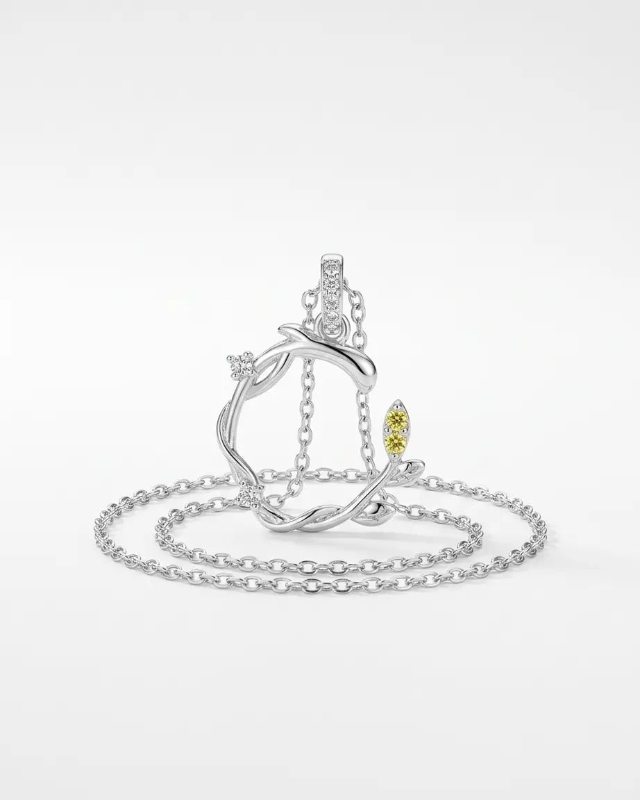 Tangled In Love Forever Couple Necklace - Silver Necklace by BLINGLANE