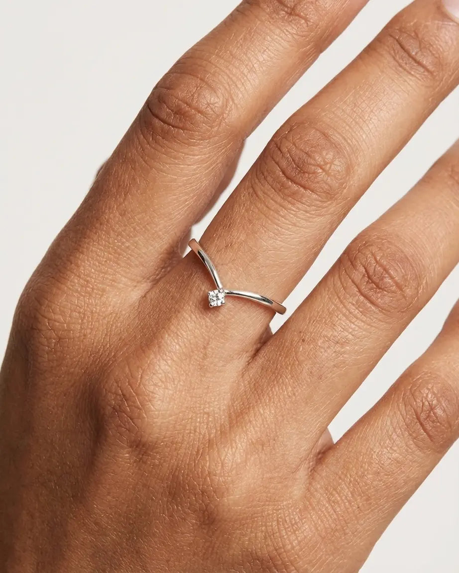 Tantalizing Solitaire Ring -  Silver Ring by BLINGLANE