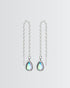 Teardrop Threader Earrings -  Silver Earrings by BLINGLANE