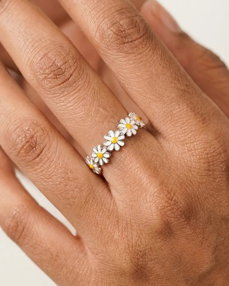The Blooming Daisy Ring -  Silver Ring by BLINGLANE