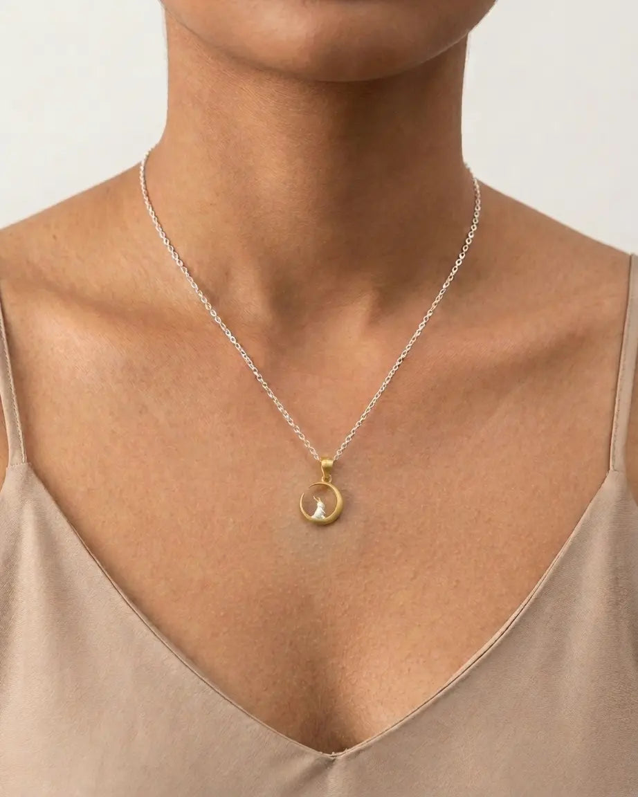 The Lucky Hopper Minimal Necklace -  Silver Necklace by BLINGLANE