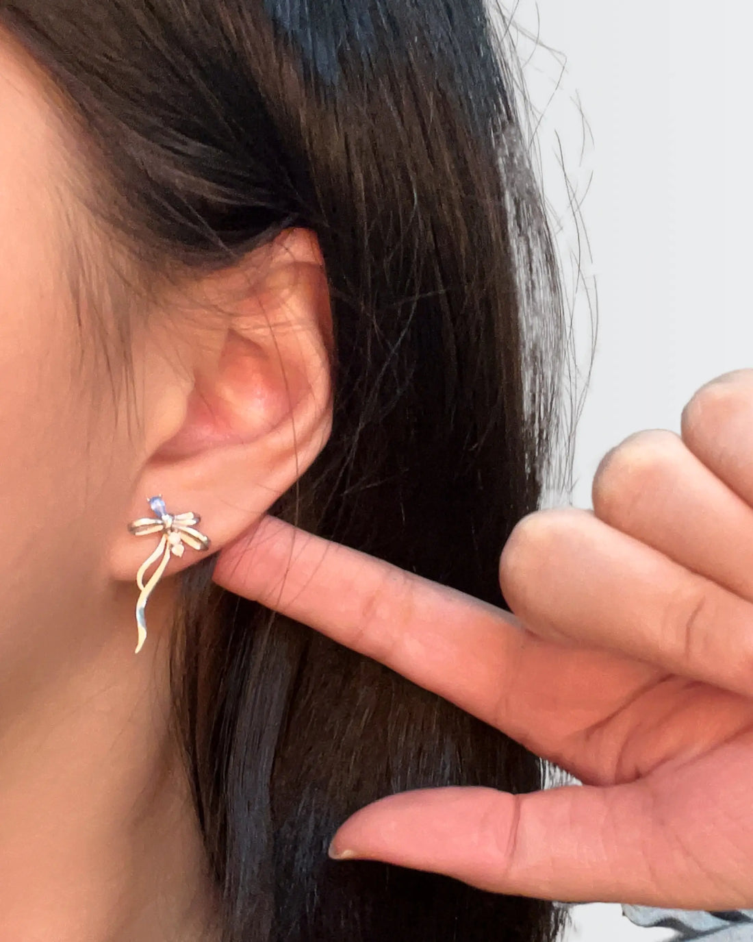 The Silk Twist Earrings -  Silver Earrings by BLINGLANE