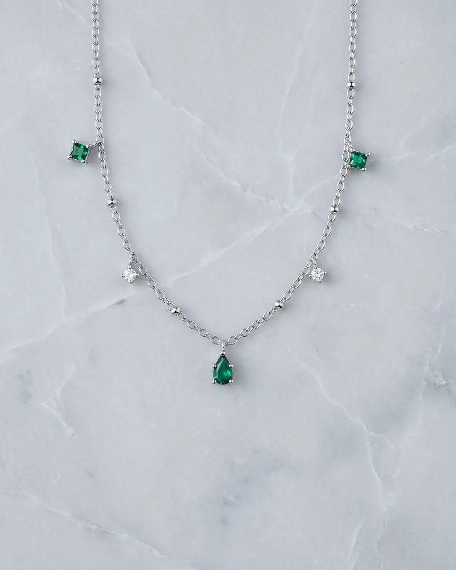 The Silken Edge Minimal Necklace -  Silver Necklace by BLINGLANE