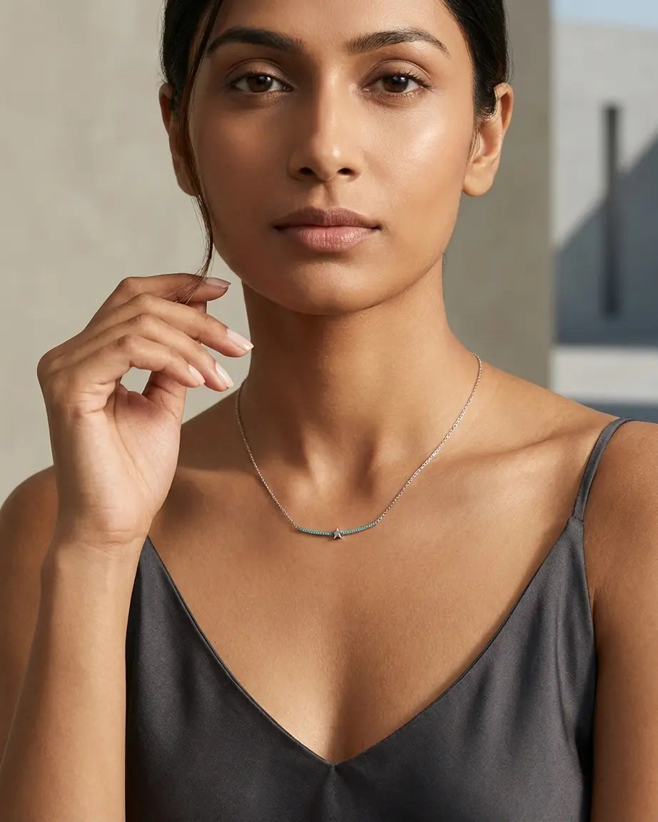 The Sweet Star Bling Necklace -  Silver Necklace by BLINGLANE