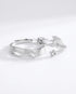 Timeless Leaves Love Bands -  Silver Ring by BLINGLANE