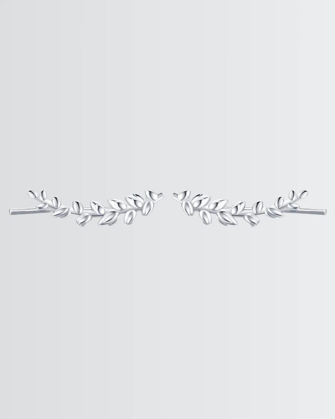 Tiny Twig Ear Climbers -  Silver Earrings by BLINGLANE