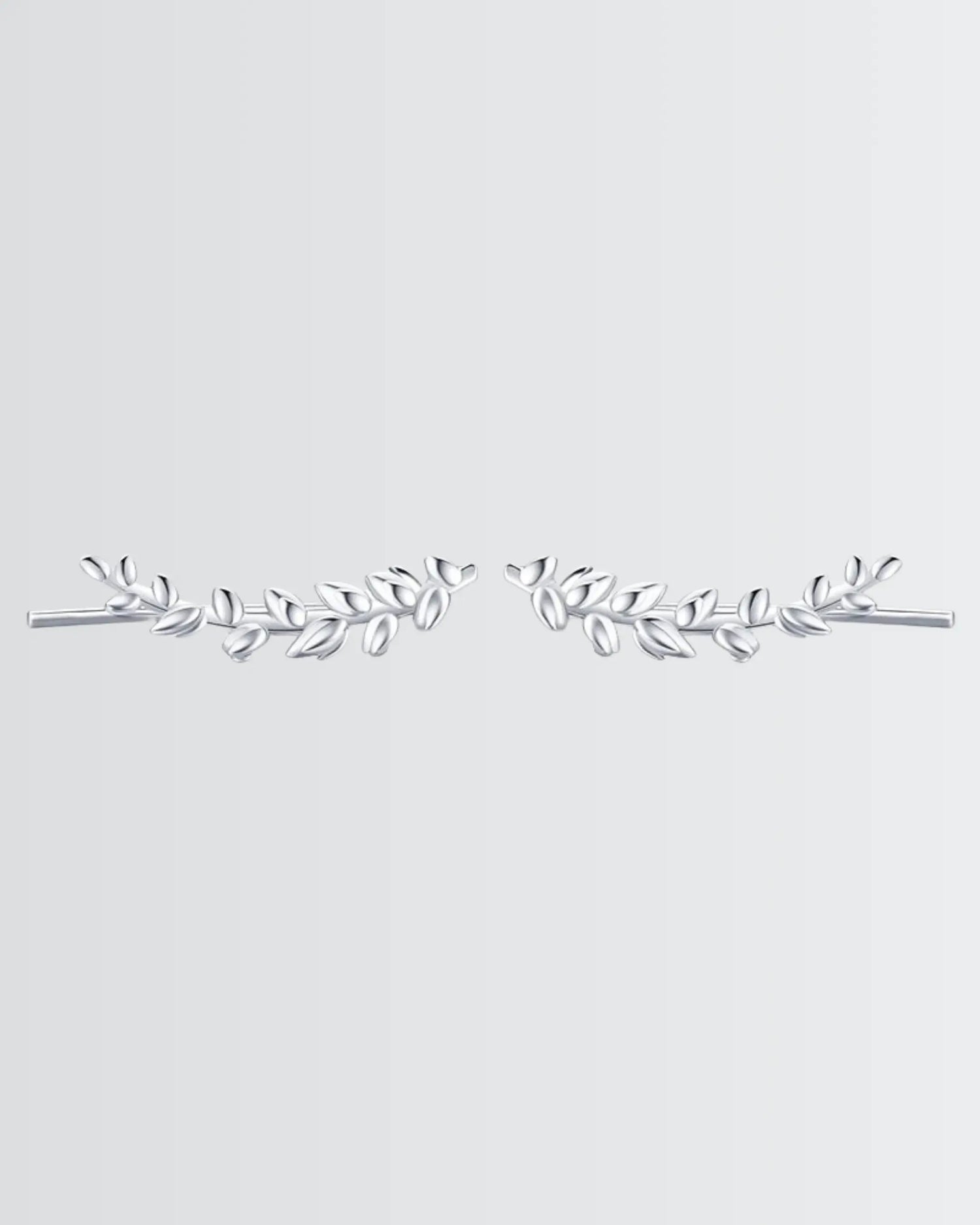 Tiny Twig Ear Climbers -  Silver Earrings by BLINGLANE