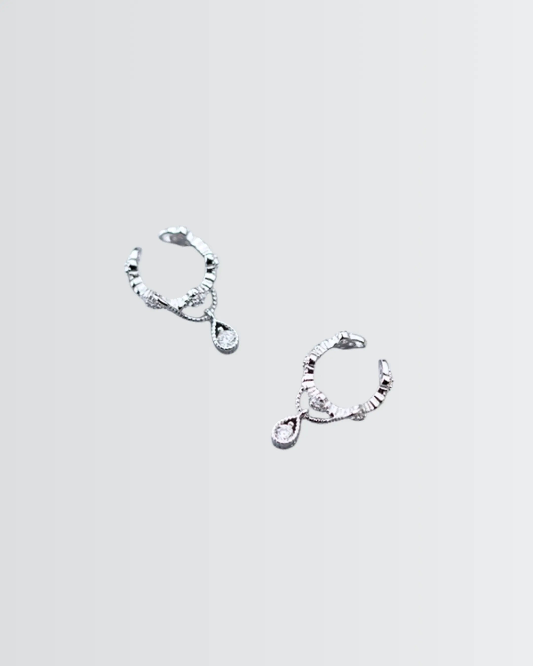 Tiny Twinkle Ear Cuffs -  Silver Earrings by BLINGLANE