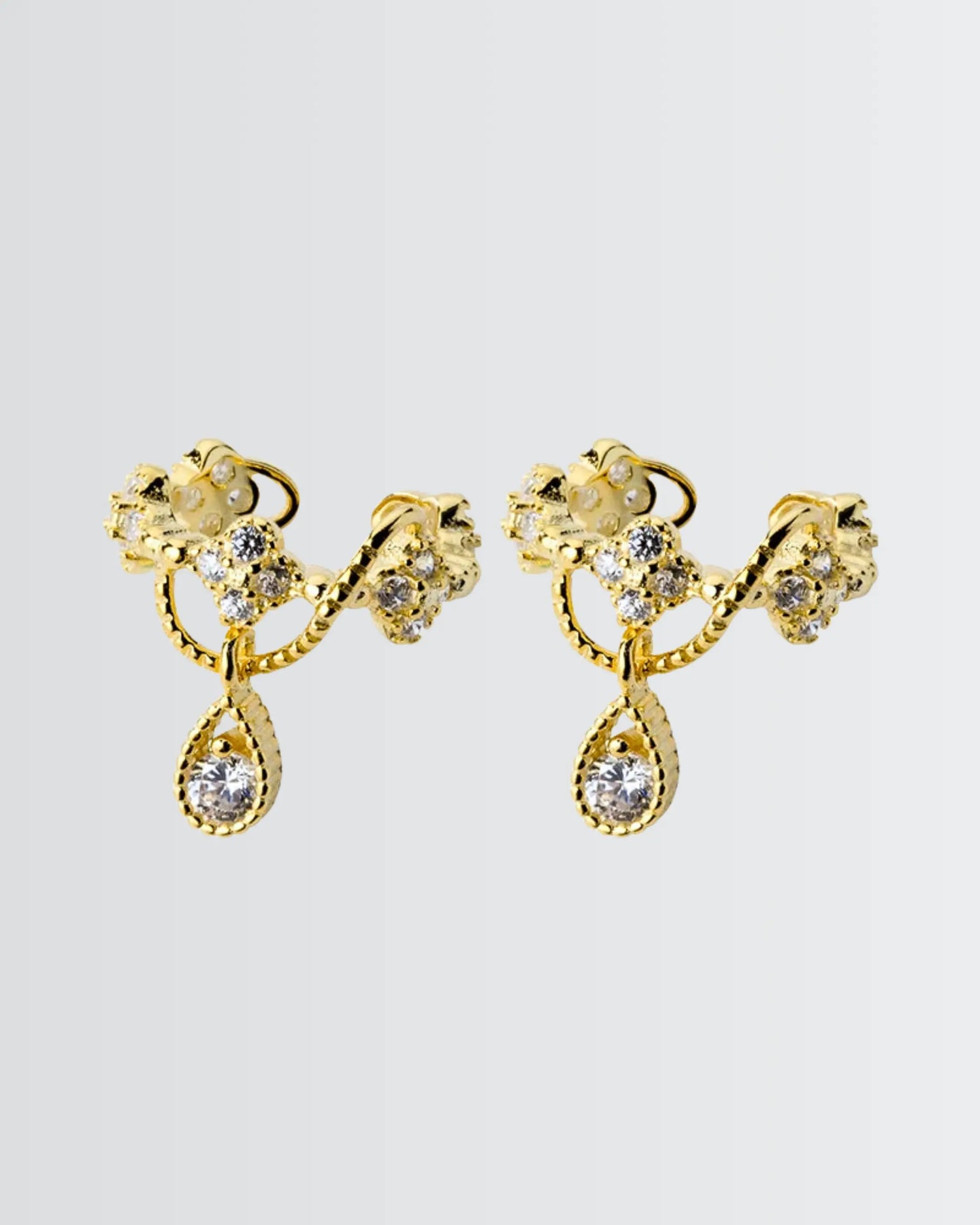 Tiny Twinkle Ear Cuffs -  Silver Earrings by BLINGLANE