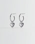 Too Bold To Break Heart Earrings -  Silver Earrings by BLINGLANE