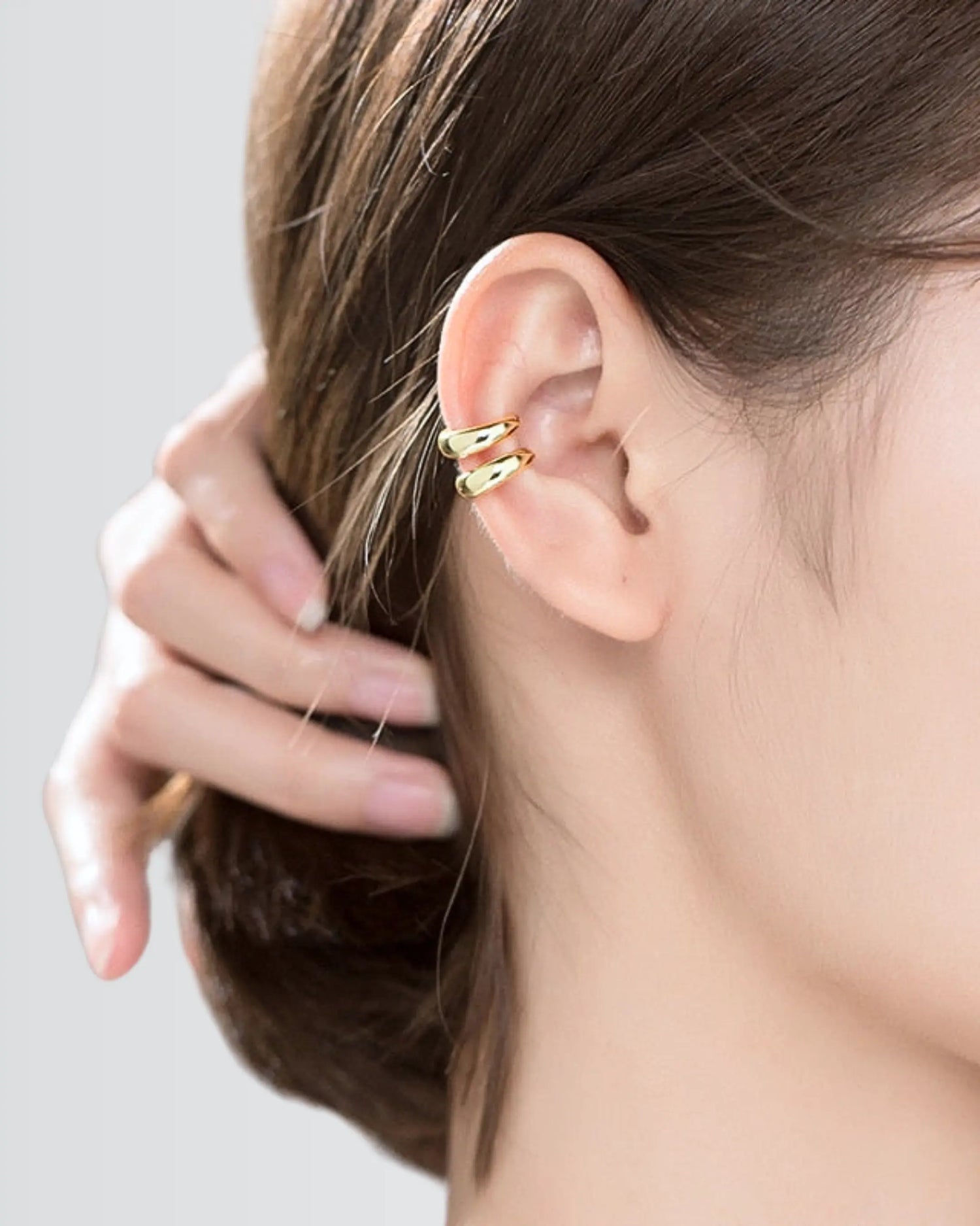 Twilight Hug Ear Cuffs -  Silver Earrings by BLINGLANE