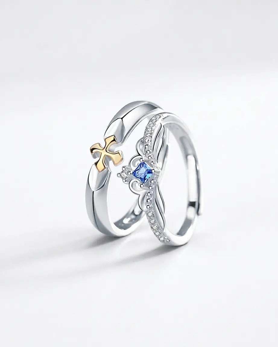 Unshaken Bond Forever Love Bands - Silver Ring by BLINGLANE