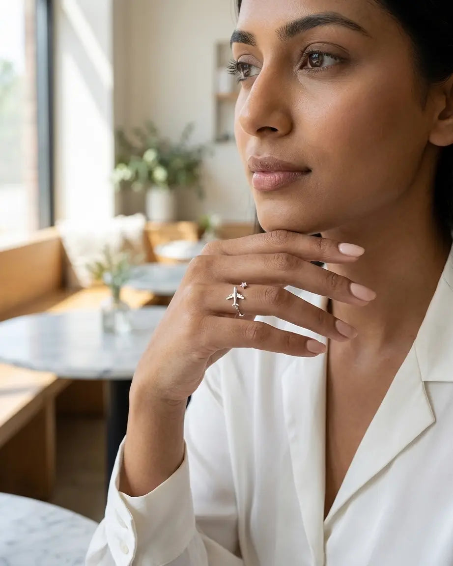 Wanderlust Minimal Ring -  Silver Ring by BLINGLANE