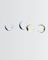 Wear The Curve Minimal Studs -  Silver Earrings by BLINGLANE
