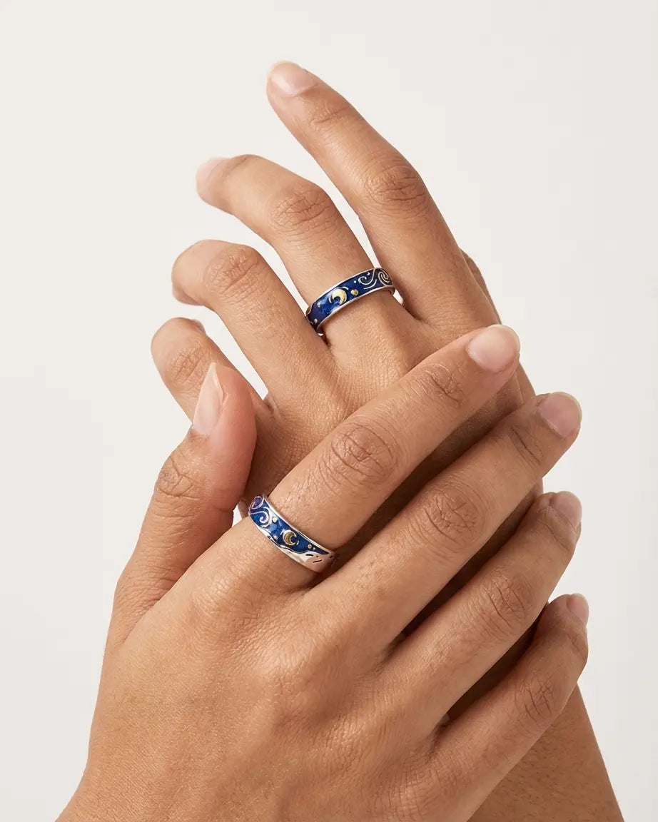 You Are My Dreamy Night Forever Love Bands -  Silver Rings by BLINGLANE