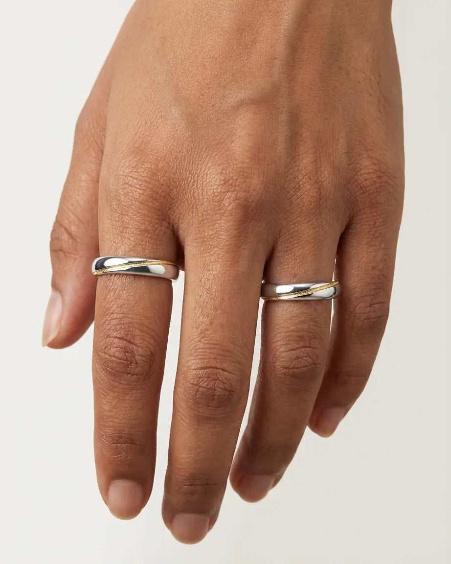 You Are My Light Love Bands -  Silver Ring by BLINGLANE