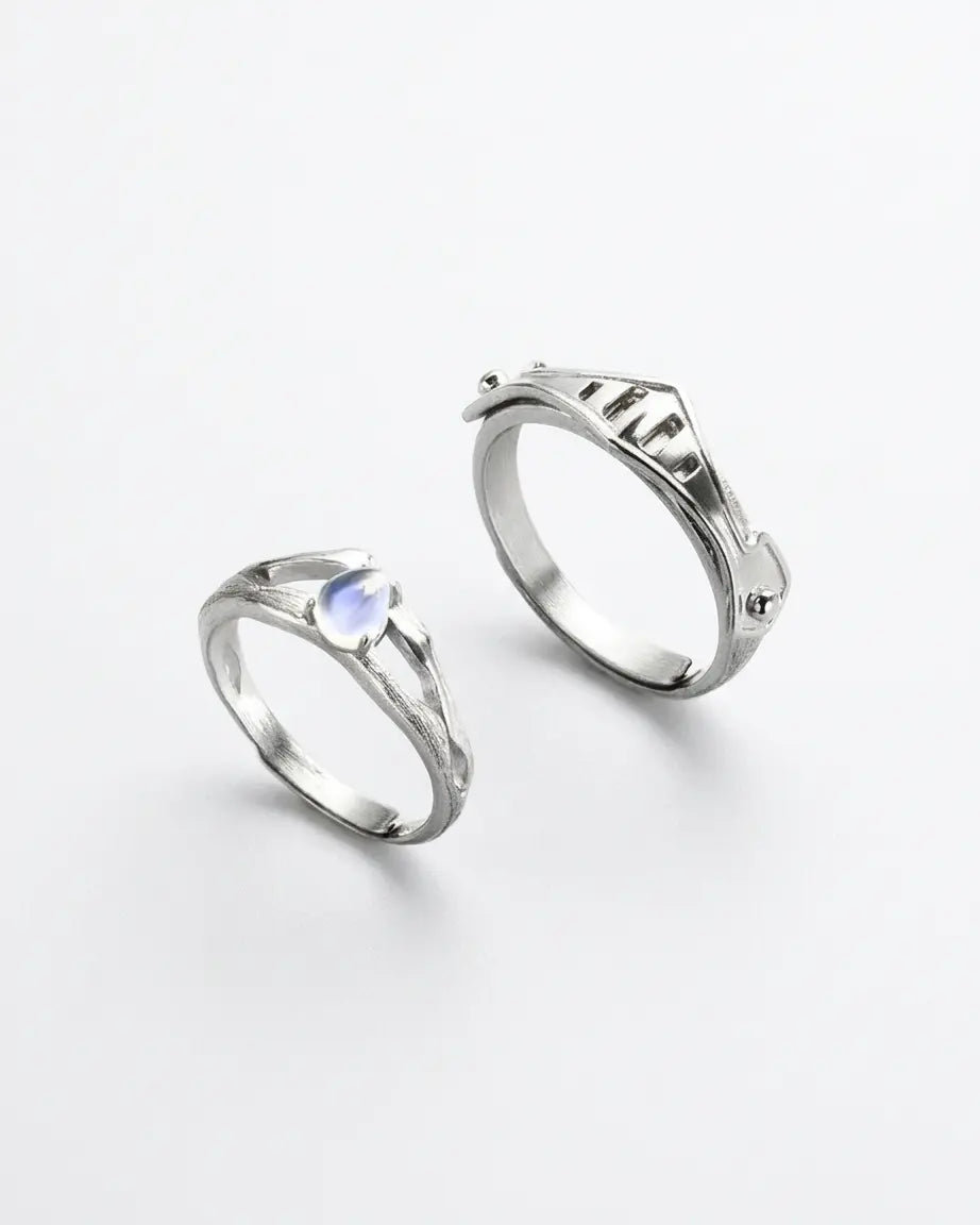 Your Knight in Shining Armor My Princess Love Bands -  Silver Rings by BLINGLANE