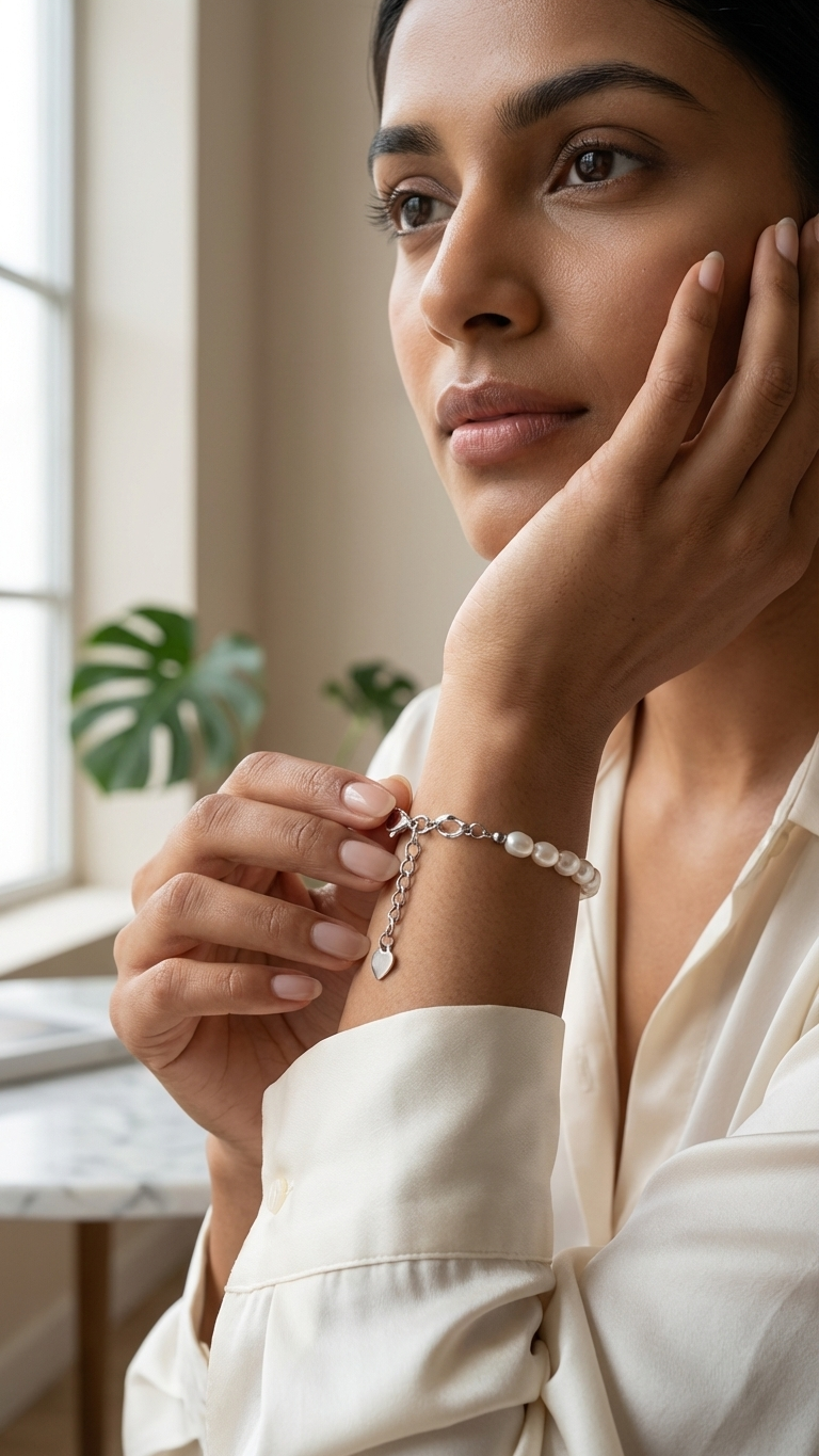 Lustre Links Pearl Bracelet